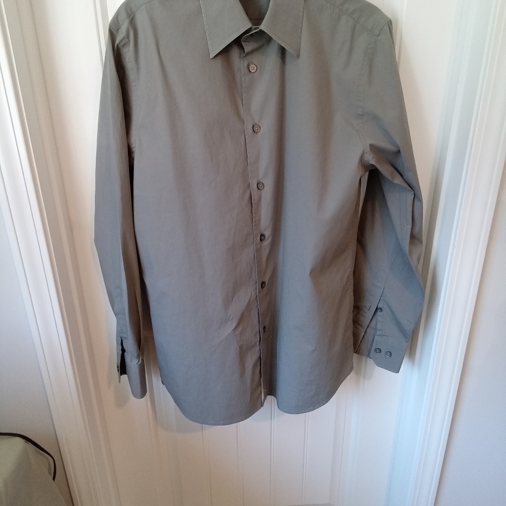 Men's Gray Express Button Down Dress Size M